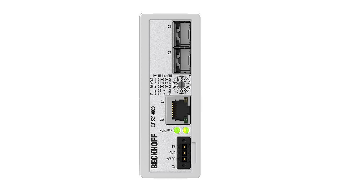 CU1521-0020 | Infrastruktur, Medienkonverter, Ethernet/EtherCAT, 100 MBit/s, 24 V DC, SFP