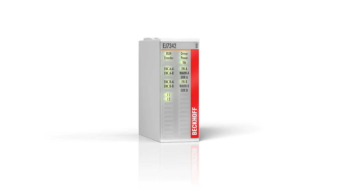 EJ7342 | EtherCAT plug-in module, 2-channel motion interface, DC motor, 48 V DC, 3.5 A, with incremental encoder