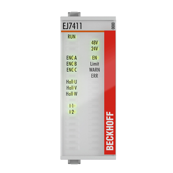 EJ7411 | EtherCAT plug-in module, 1-channel motion interface, BLDC motor, 48 V DC, 4.5 A, with incremental encoder