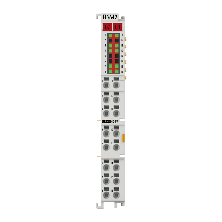 EL2642 | EtherCAT Terminal, 2-channel reed output, multiplexer, 48 V AC/DC, 0.5 A, potential-free, 1 x 4