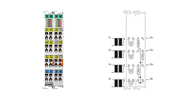 EL3453-0020 | EtherCAT-Klemme, 3-Kanal-Analog-Eingang, Leistungsmessung, 690 V AC, 0,1/1/5 A, 24 Bit, galvanisch getrennt, werkskalibriert
