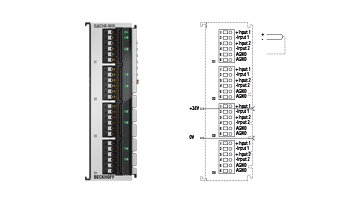 ELM3348-0000 | EtherCAT 端子模块，8 通道模拟量输入，温度，热电偶，24 位，高精度，1 ksps