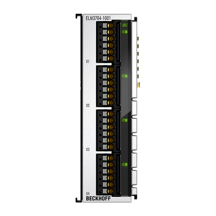 ELM3704-1001 | EtherCAT-Klemme, 4-Kanal-Analog-Eingang, Multifunktion, 24 Bit, 10 kSps, TC-Abgleich