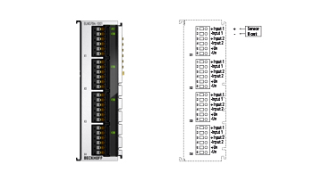 ELM3704-1001 | EtherCAT Terminal, 4-channel analog input, multi-function, 24 bit, 10 ksps, TC compensation