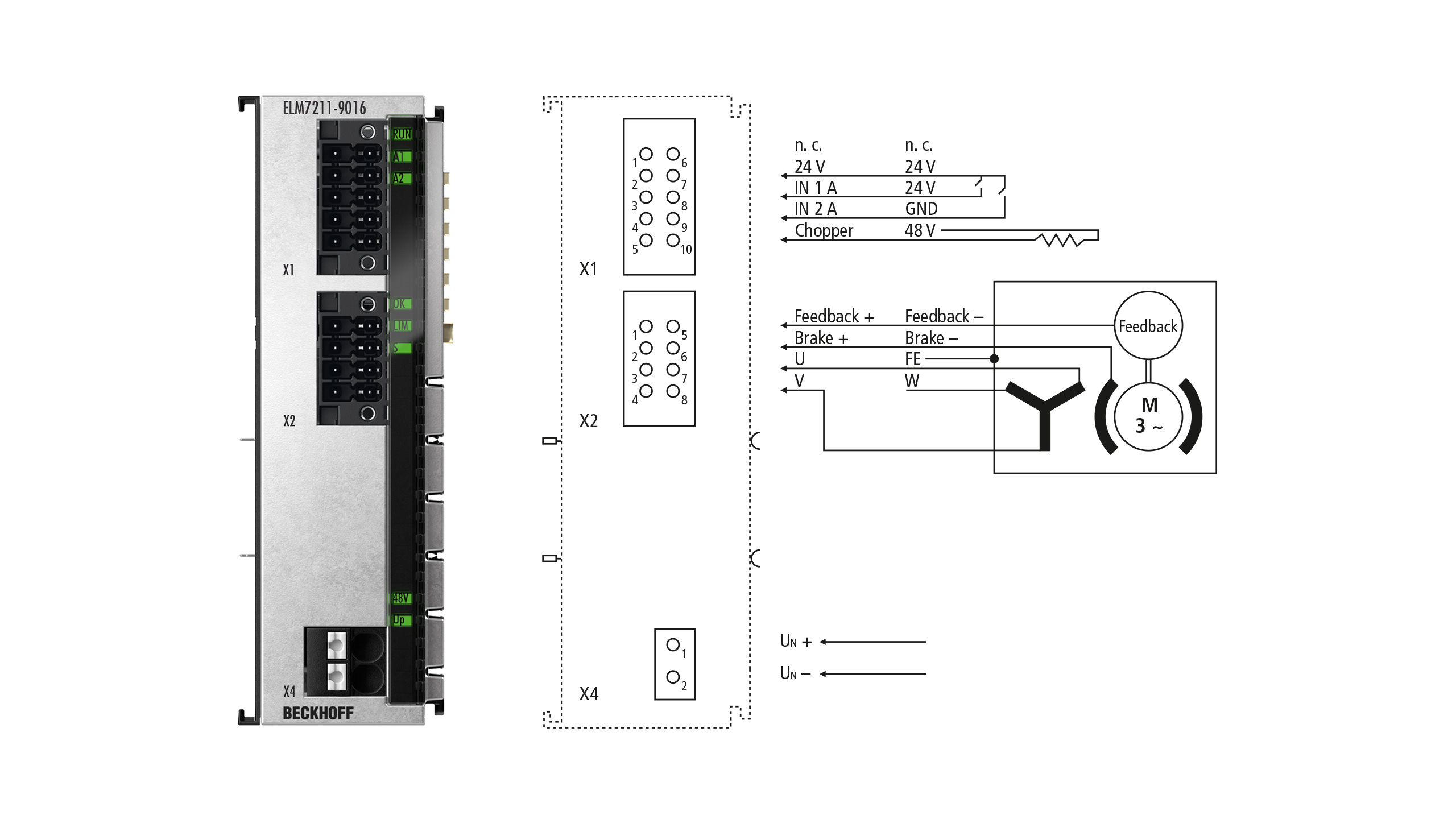 ELM7211-9016 | EtherCAT-Klemme, 1-Kanal-Motion-Interface, Servomotor, 48 V DC, 4,5 A, OCT, STO, TwinSAFE Logic