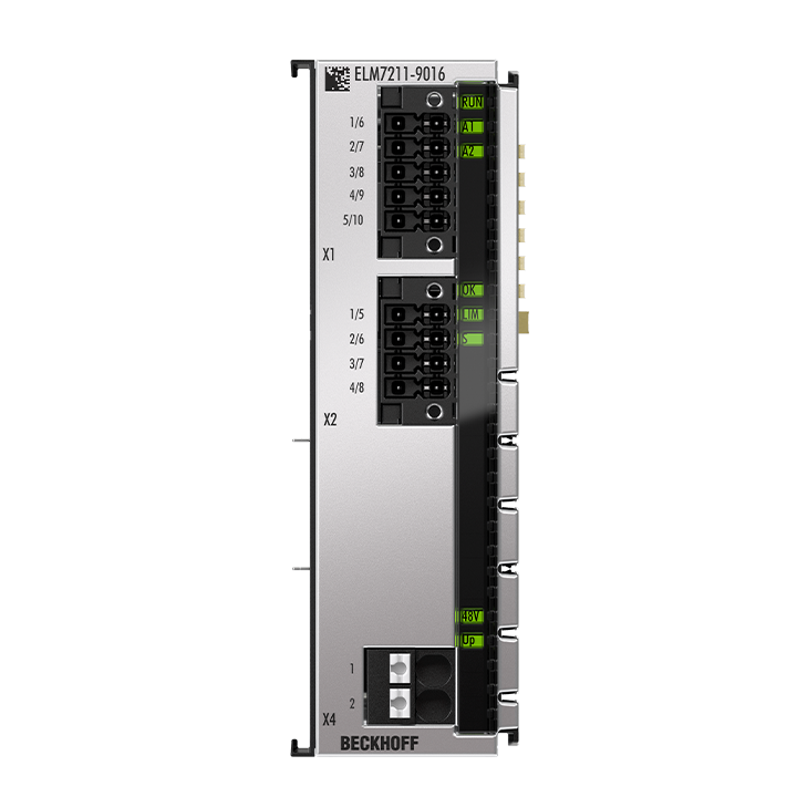 ELM7211-9016 | EtherCAT Terminal, 1-channel motion interface, servomotor, 48 V DC, 4.5 A, OCT, STO, TwinSAFE Logic