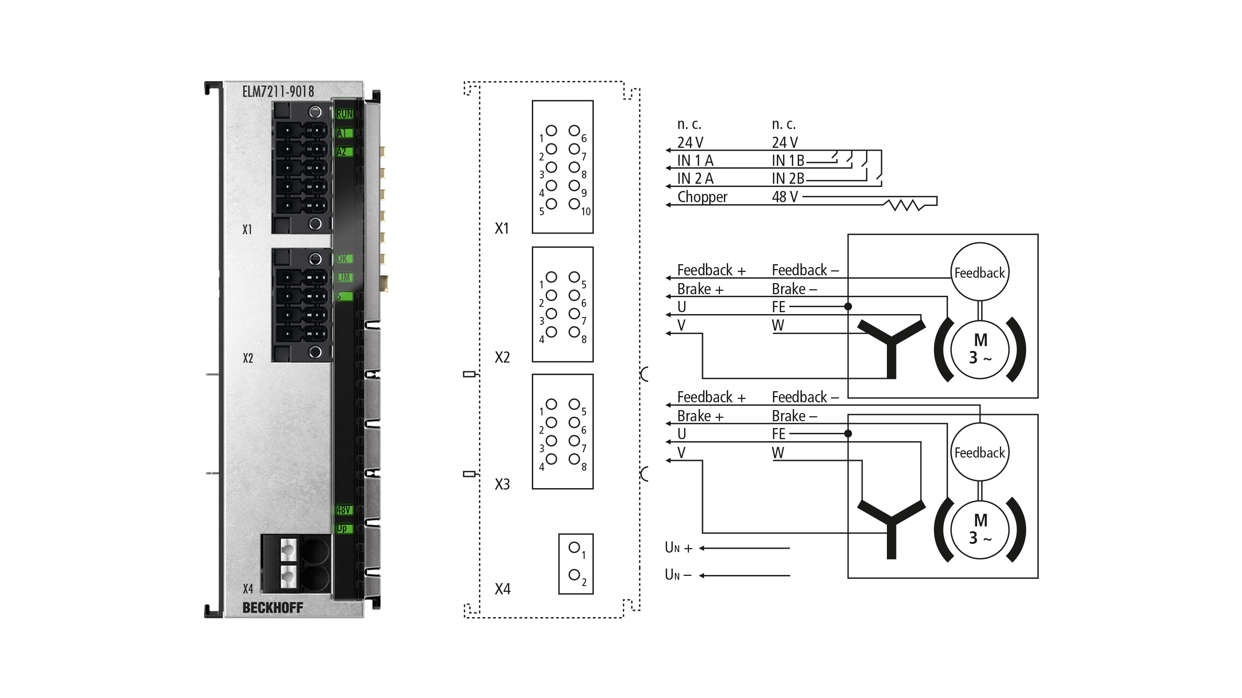 ELM7211-9018 | EtherCAT-Klemme, 1-Kanal-Motion-Interface, Servomotor, 48 V DC, 4,5 A, OCT, STO, Safe Motion, TwinSAFE Logic