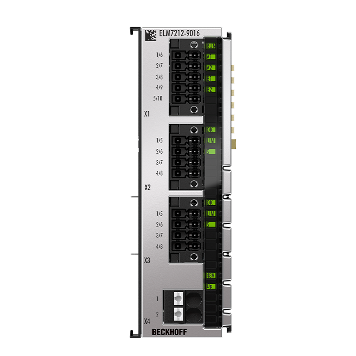 ELM7212-9016 | EtherCAT-Klemme, 2-Kanal-Motion-Interface, Servomotor, 48 V DC, 4,5 A, OCT, STO, TwinSAFE Logic