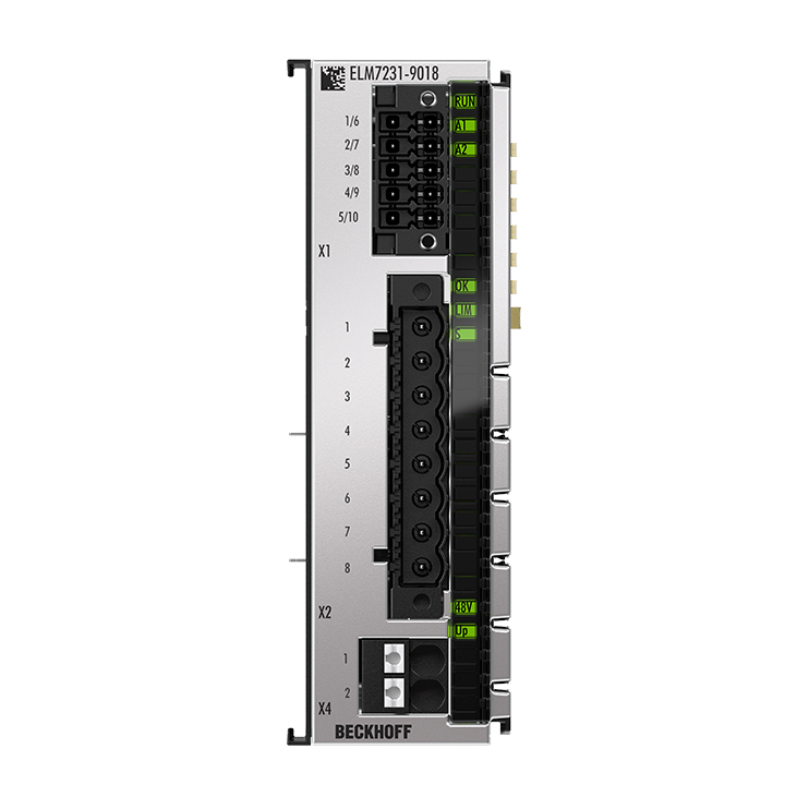 ELM7231-9018 | EtherCAT Terminal, 1-channel motion interface, servomotor, 48 V DC, 16 A, OCT, STO, Safe Motion, TwinSAFE Logic