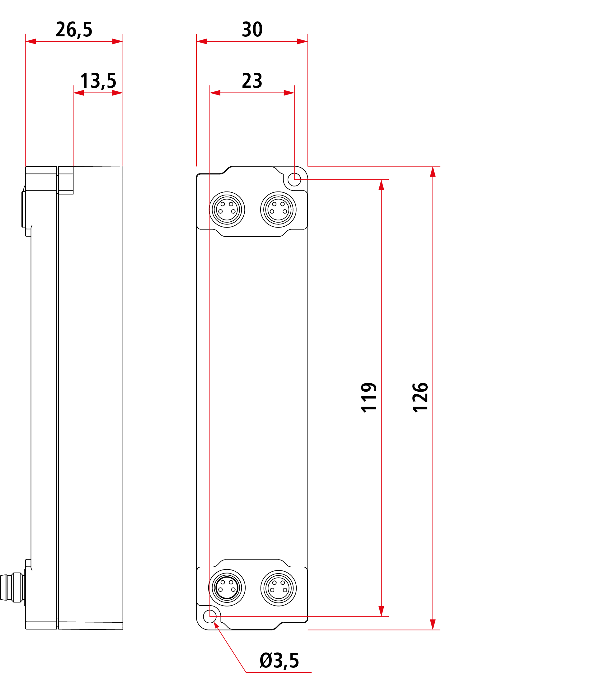 EP2308-0002 | EtherCAT Box, 4-channel digital input + 4-channel