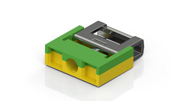 ZB8530 | U-clamp terminal up to 4 mm² for PE connection to the rail (10 x 3 mm)