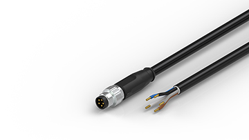 ZK2080-4100-0xxx | Motor/Sensor cable, PUR, 5 x 0.34 mm², drag-chain suitable