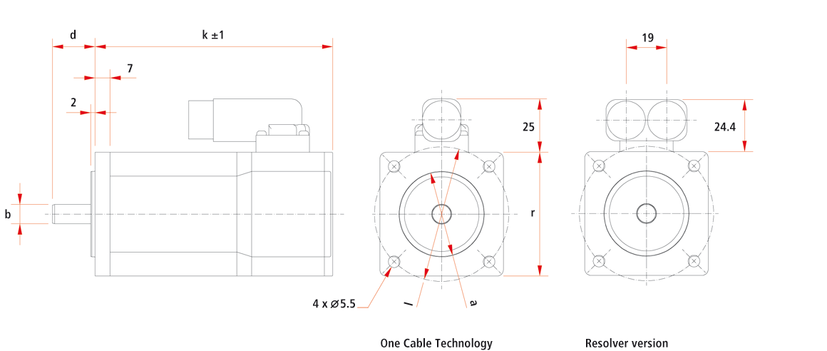 AM802x | Servomotor 0,5 – 1,2 Nm (Stillstandsdrehmoment)