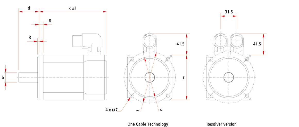 AM804x |  Động cơ servo 2,45 – 5,65 Nm (mô-men xoắn dừng)