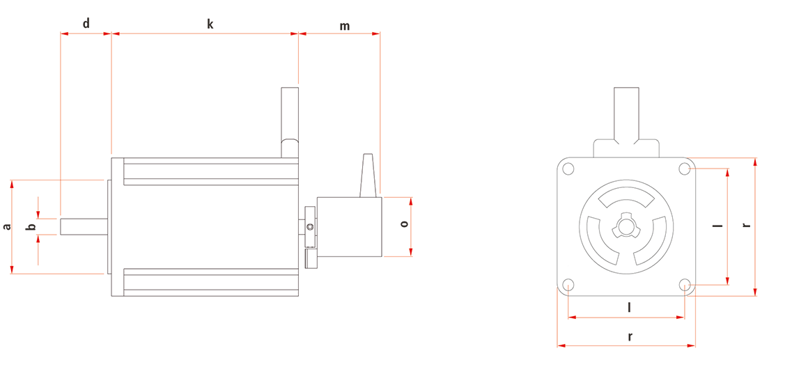 AS1020 | stepper motor, holding torque 0.5 Nm, N1 (NEMA17/42 mm 