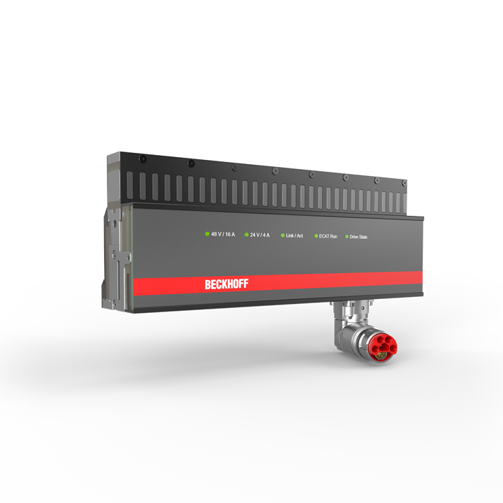 AT2102 | Motor module with integrated NCT functionality, straight, with plug connector for infeed