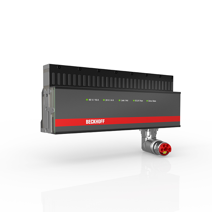 AT2102 | Motor module with integrated NCT functionality, straight, with plug connector for infeed