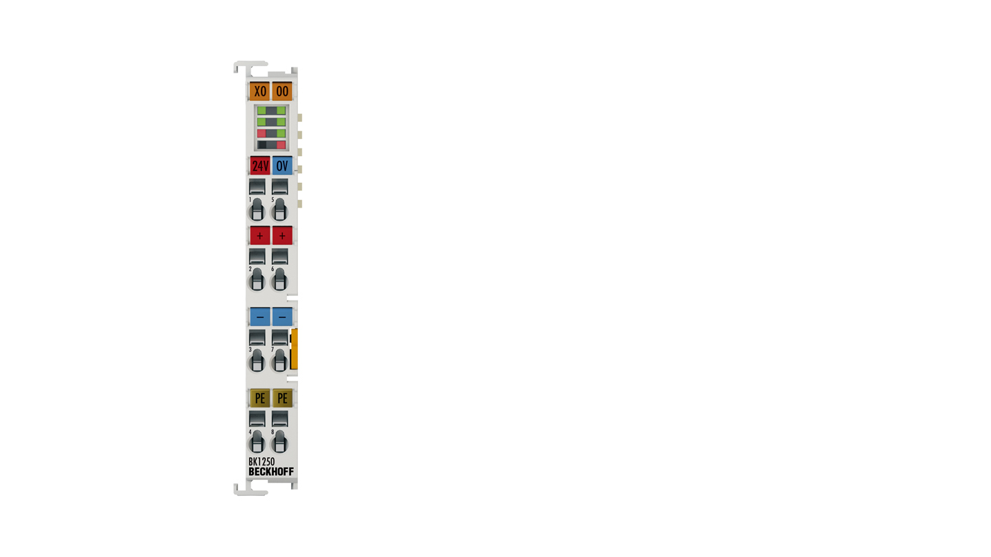 BK1250 | 连接 EtherCAT 端子模块和总线端子模块的紧凑型耦合器