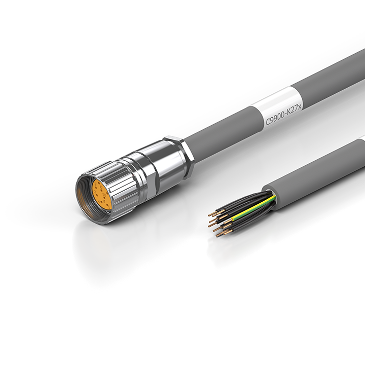 C9900-K275...K277 | Power cable, PVC, 12 x 1.00 mm², fixed installation, gray
