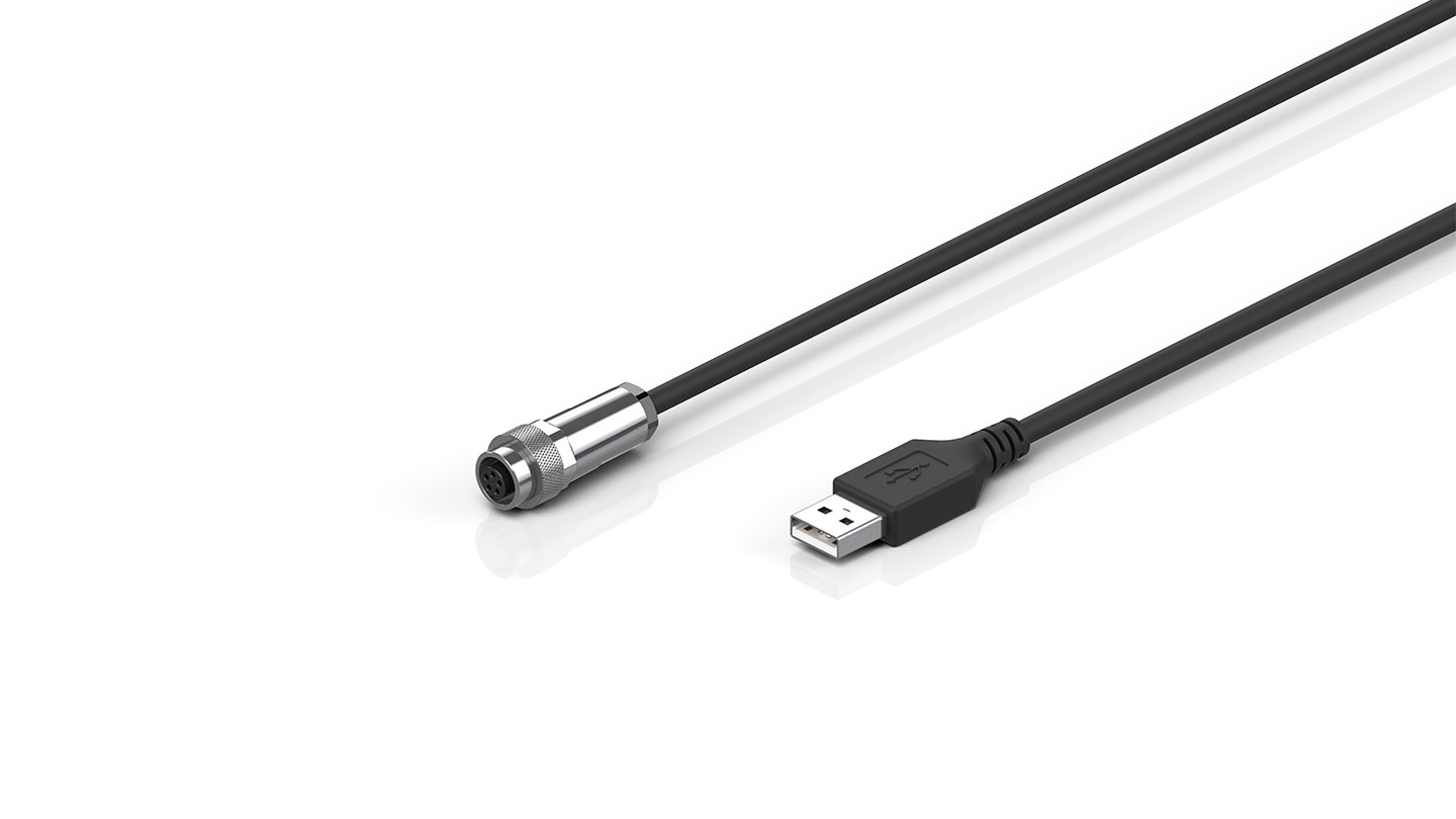 C9900-K533,-K546...K548 | USB cable, shielded, PVC, 1 x 2 x AWG28 + 2C AWG20, fixed installation, black