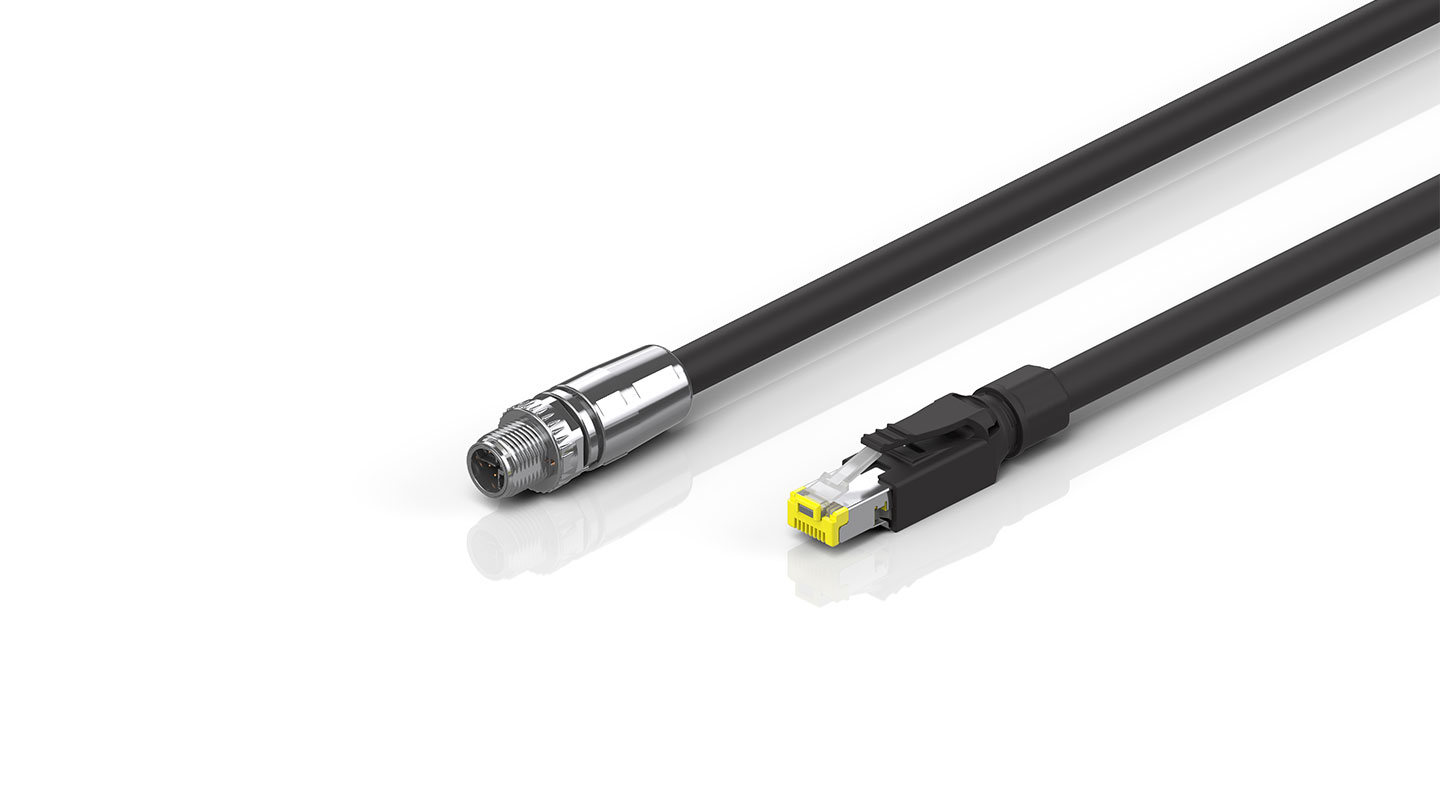 C9900-K652...K666,-K761 | CP-Link 4 cable, shielded, PVC, 4 x 2 x AWG23/7, fixed installation, black, Cat.6A