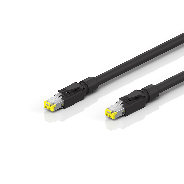 C9900-K671...K682 | CP-Link 4 cable, shielded, PVC, 4 x 2 x AWG23/7, fixed installation, black, Cat.6A