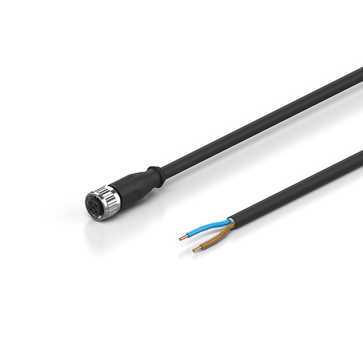 C9900-K742...K744 | Powerleitung, PUR, 2 x 0,75 mm², schleppkettentauglich, schwarz