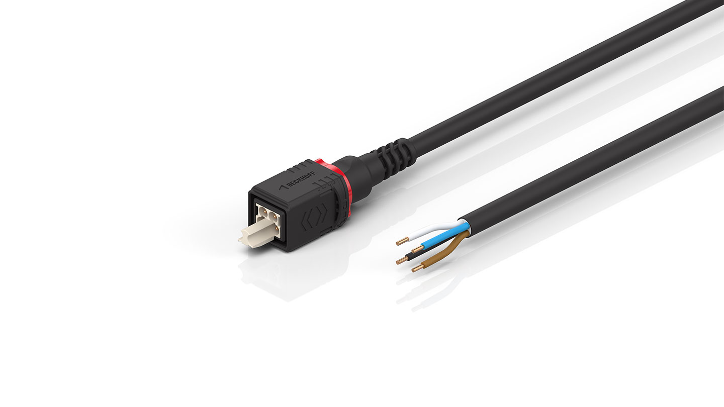 C9900-K978…K982 | Power cable, PUR, 4 x 1.50 mm², drag-chain suitable, black