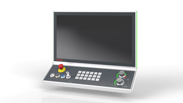 CP39xx-151x | CNC multi-touch Control Panel in a special CNC function design with connection block for modular mounting arm adaptation