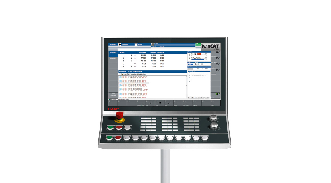 CP3921-1500-0000 | CNC-Multitouch-Control-Panel im speziellem CNC-Funktionsdesign mit DVI/USB-Extended