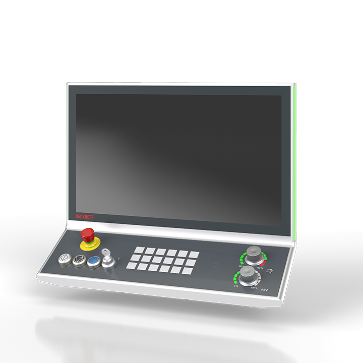 CP39xx-151x | CNC-Multitouch-Control-Panel im speziellem CNC-Funktionsdesign mit Anschlussblock zur modularen Tragarmadaption