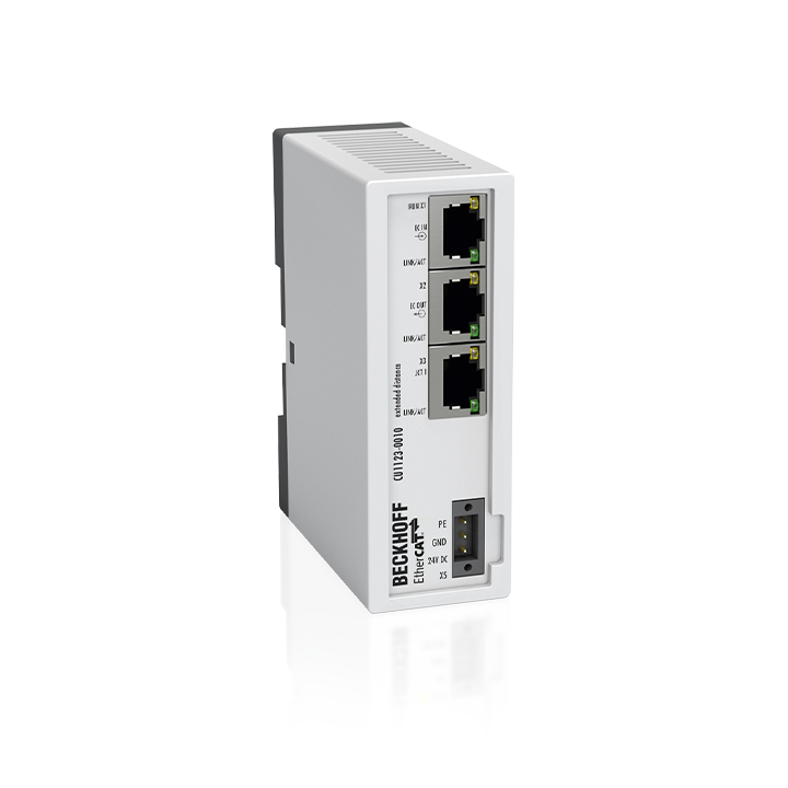 CU1123-0010 | Infrastruktur, 3-Port-Abzweig, EtherCAT, 100 MBit/s, 24 V DC, RJ45, Extended Distance