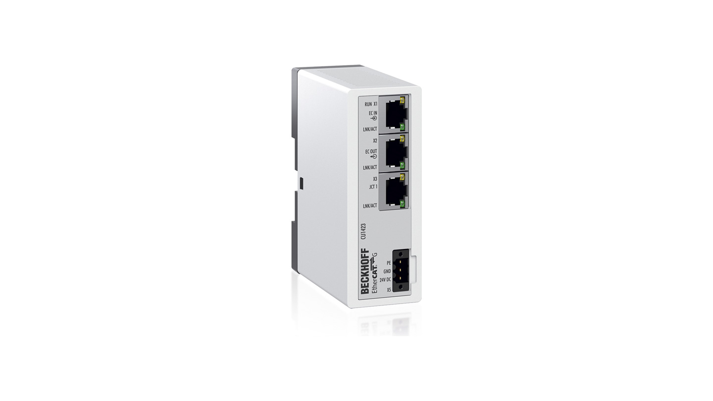 CU1423 | Infrastruktur, 3-Port-Abzweig, EtherCAT G, 1 GBit/s, 24 V DC, RJ45