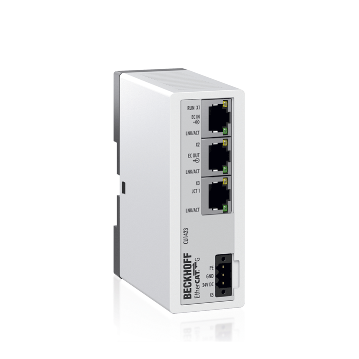 CU1423 | Infrastructure, 3-port junction, EtherCAT G, 1 Gbit/s, 24 V DC, RJ45