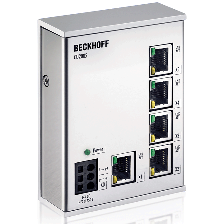 CU2005 | Infrastructure, 5-port switch, Ethernet, 100 Mbit/s, 24 V DC, RJ45