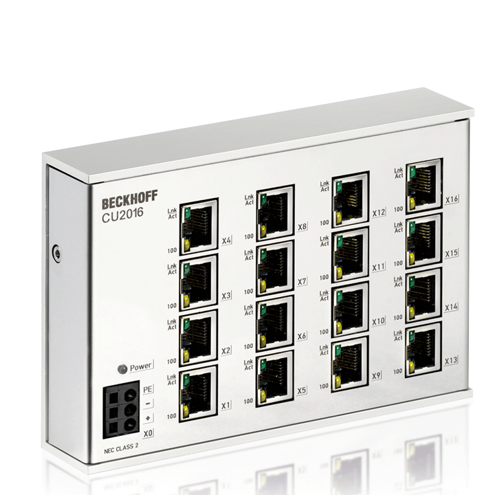 CU2016, Infrastructure, 16-port switch, Ethernet, 100 Mbit/s, 24 V DC,  RJ45