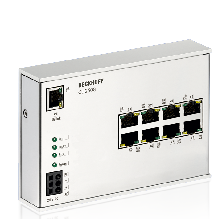 CU2508 | Infrastructure, 8-port port multiplier, Ethernet, 24 V DC, RJ45