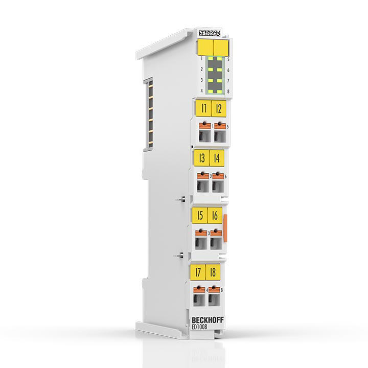 ED1008 | EtherCAT Terminal, 8-channel digital input, 24 V DC, 3 ms, push-in