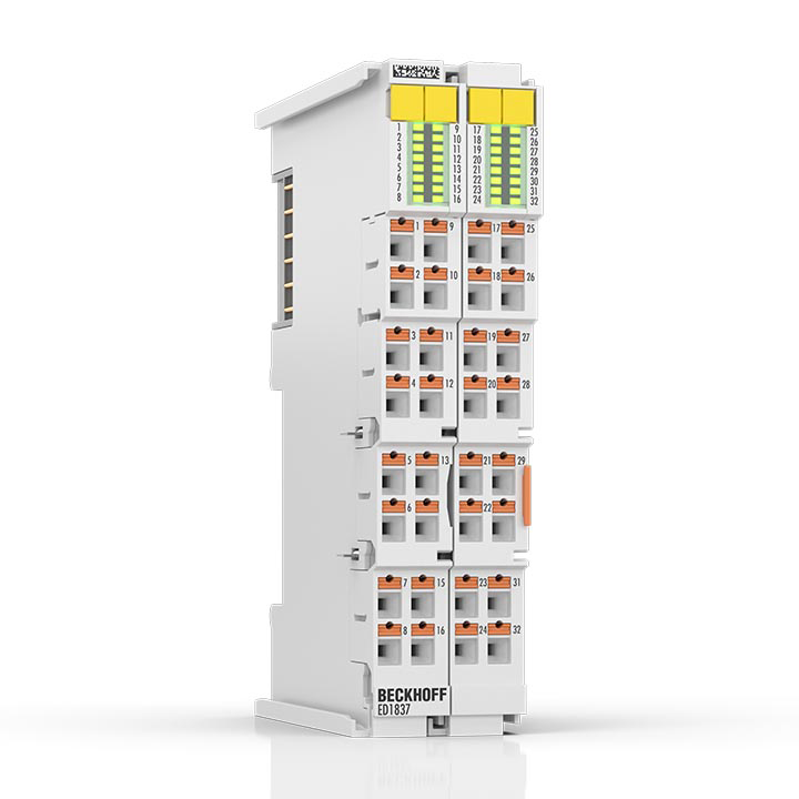 ED1837 | EtherCAT Terminal, 32-channel digital input, 24 V DC, adjustable, push-in