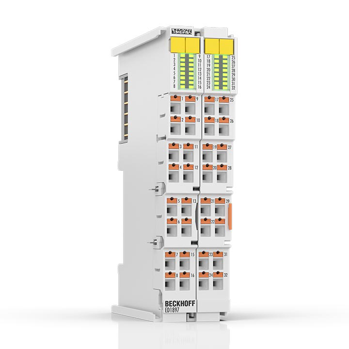 ED1897 | EtherCAT Terminal, 32-channel digital input, 24 V DC, adjustable, ground switching, push-in