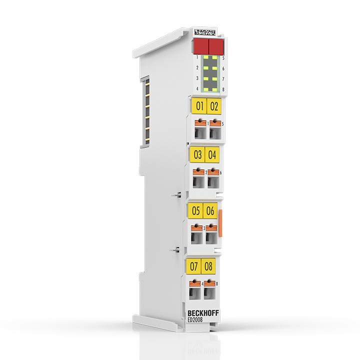 ED2008 | EtherCAT Terminal, 8-channel digital output, 24 V DC, 0.5 A, push-in