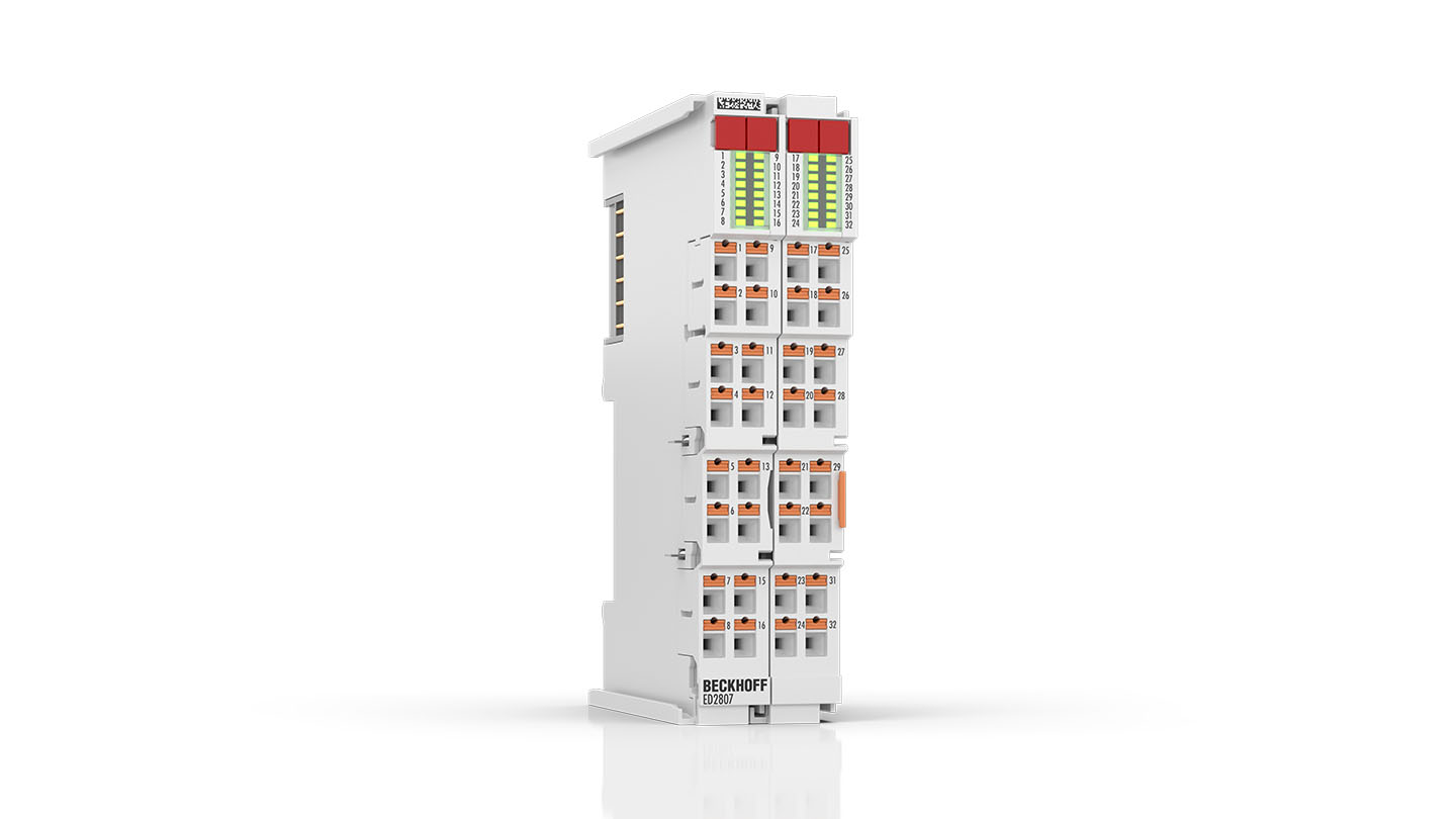 ED2807 | EtherCAT Terminal, 32-channel digital output, 24 V DC, 0.5 A, push-in