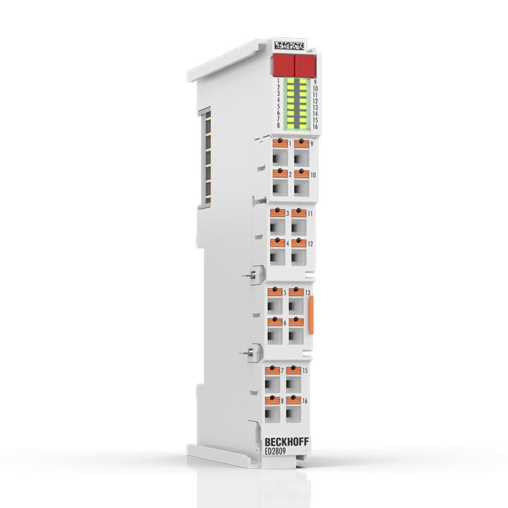 ED2809 | EtherCAT Terminal, 16-channel digital output, 24 V DC, 0.5 A, push-in