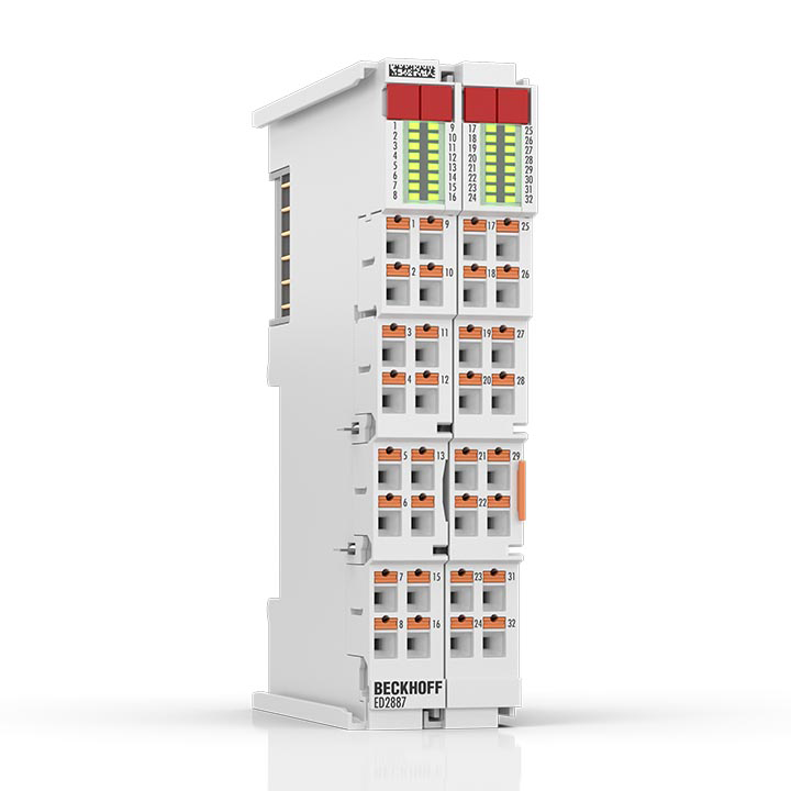 ED2887 | EtherCAT Terminal, 32-channel digital output, 24 V DC, 0.5 A, ground switching, push-in
