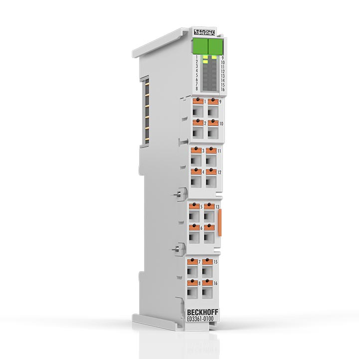 ED3361-0100 | EtherCAT Terminal, 1-channel analog input, measuring bridge, full bridge, 24 bit, push-in, sensor supply 10 V DC