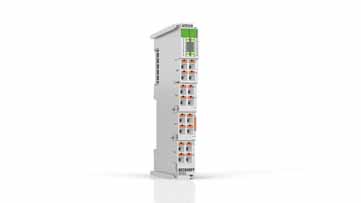 ED3362 | EtherCAT Terminal, 2-channel analog input, measuring bridge, full bridge, 24 bit, push-in, sensor supply 5/10 V DC, with 2 x digital combi