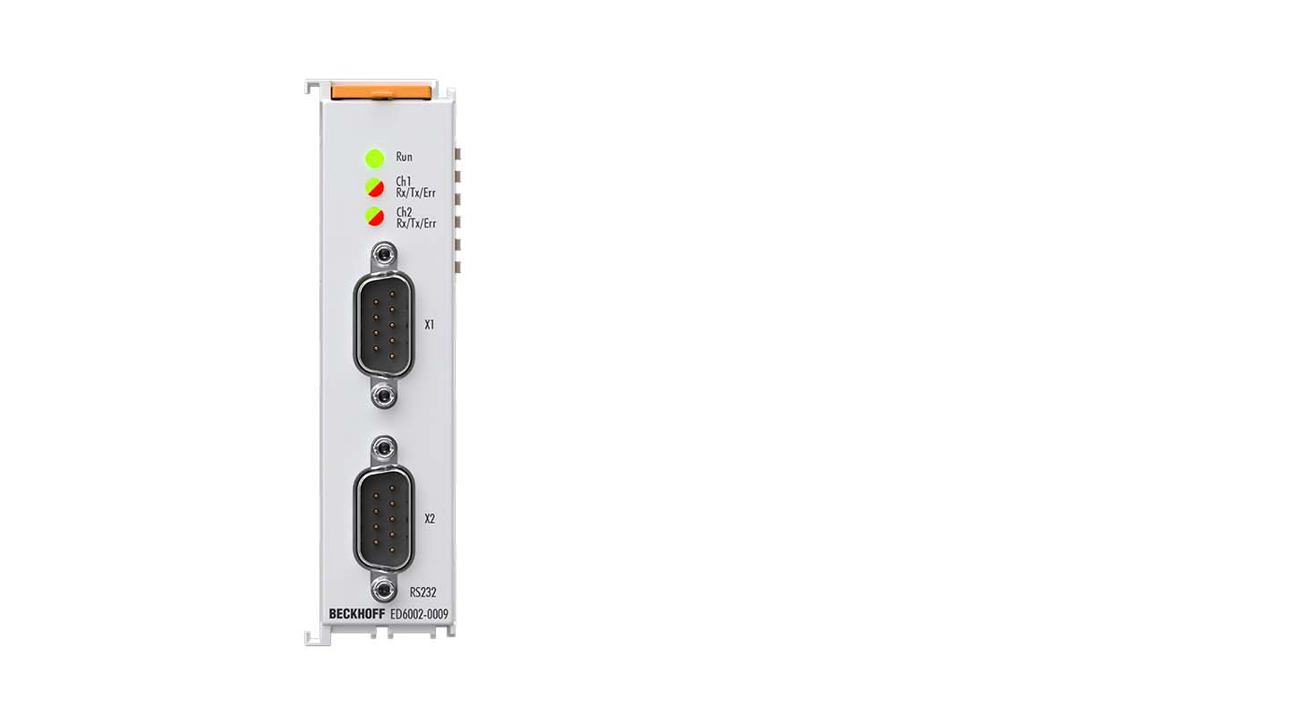 ED6002-0009 | EtherCAT Terminal, 2-channel communication interface, serial, RS232, D-sub