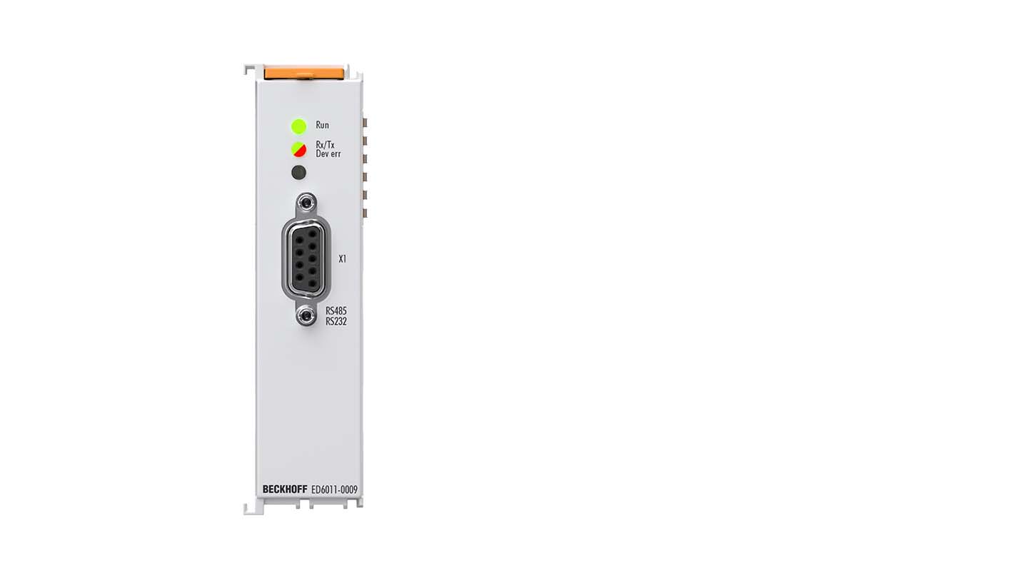 ED6011-0009 | EtherCAT Terminal, 1-channel communication interface, serial, RS232/RS422/RS485, D-sub