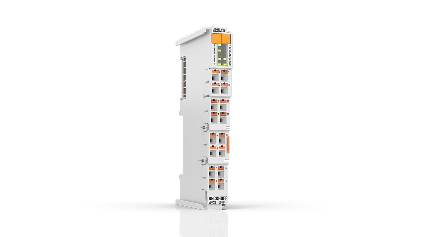 ED7211-0010 | EtherCAT Terminal, 1-channel motion interface, servomotor, 48 V DC, 4.5 A, push-in, OCT