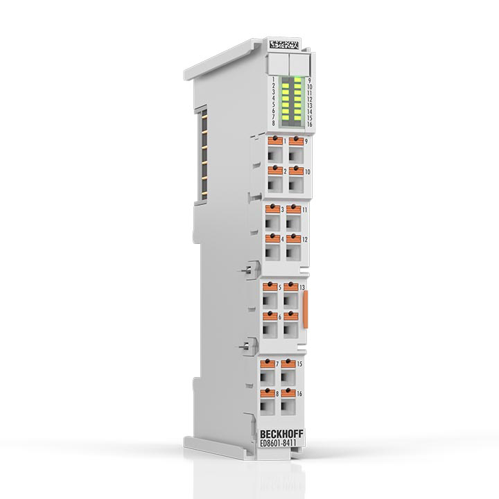 ED8601-8411 | EtherCAT Terminal, 12-channel multi interface, 8 x DI, 1 x CNT, 4 x DO, 2 x PWM, 1 x AI, 1 x AO, 1 x ENC AB, push-in